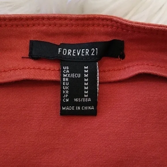 Forever 21 Denim Overall Mini Dress in Rust Size - M - Picture 10 of 15